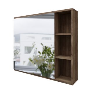 Шкаф-зеркало Grossman Форта 2080022 80см тёмный дуб